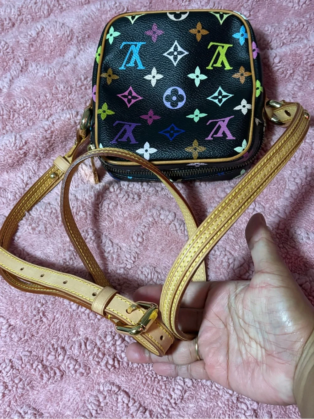 Louis Vuitton Black Multicolor Monogram Small Crossbody Bag